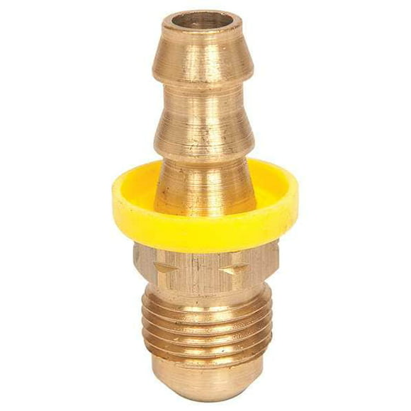 Barbed JIC 37 Degree Flare 1-1/8-12 UNF Male x 3/4 Hose ID 1-1/8-12 UNF Male x 3/4 Hose ID Kuriyama of America Inc. Kuriyama POFMJS-1212 Brass Push-On Hose Fitting 